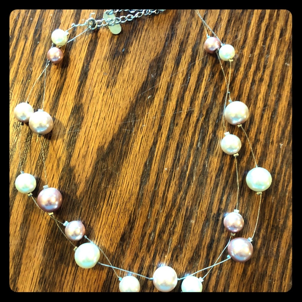 Pink & Ivory Pearl Necklace
